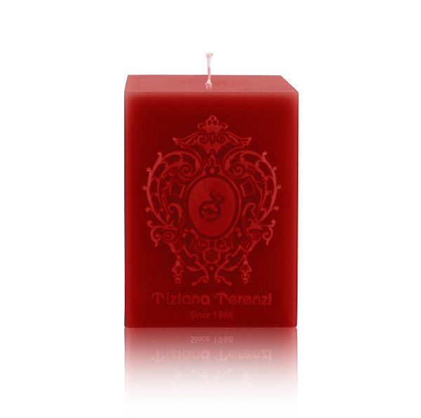 RED Cubic Candle With Embossed Golden Logo - Spicy Show