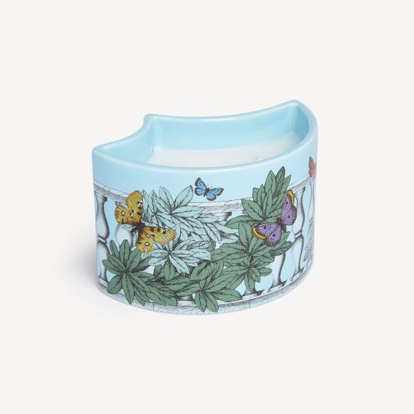 NEL Mentre Vase Scented Candle Farfalle Balaustra - Fragrance Giardino Segreto